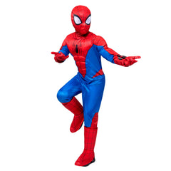 High-resolution printed Spider-Man design on the suit for iconic look