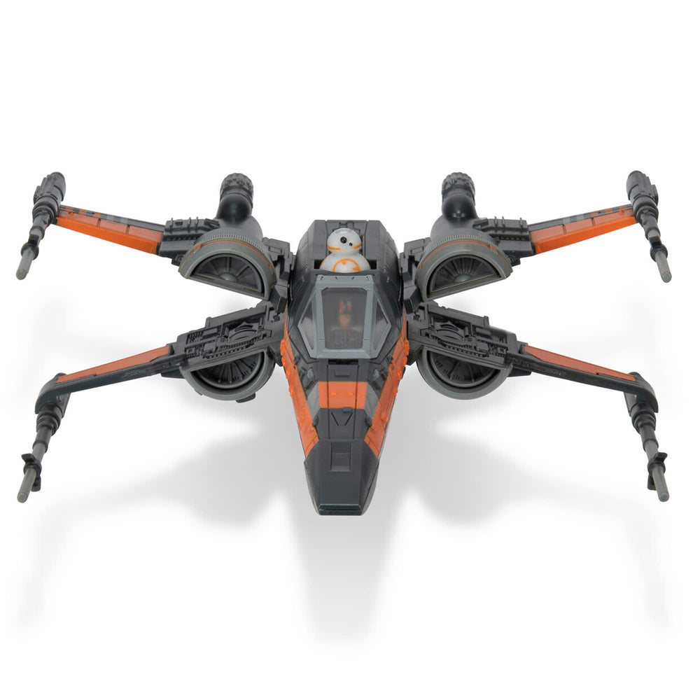 Jazwares Poe Dameron X-Wing landing gear retracted for compact display