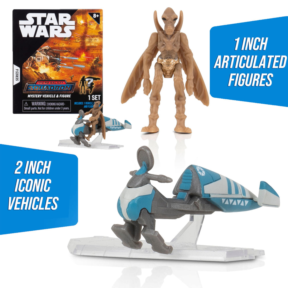 Jazwares Star Wars Micro Galaxy Scout Flitknot Speeder Geonosian Warrior for versatile display and play.
