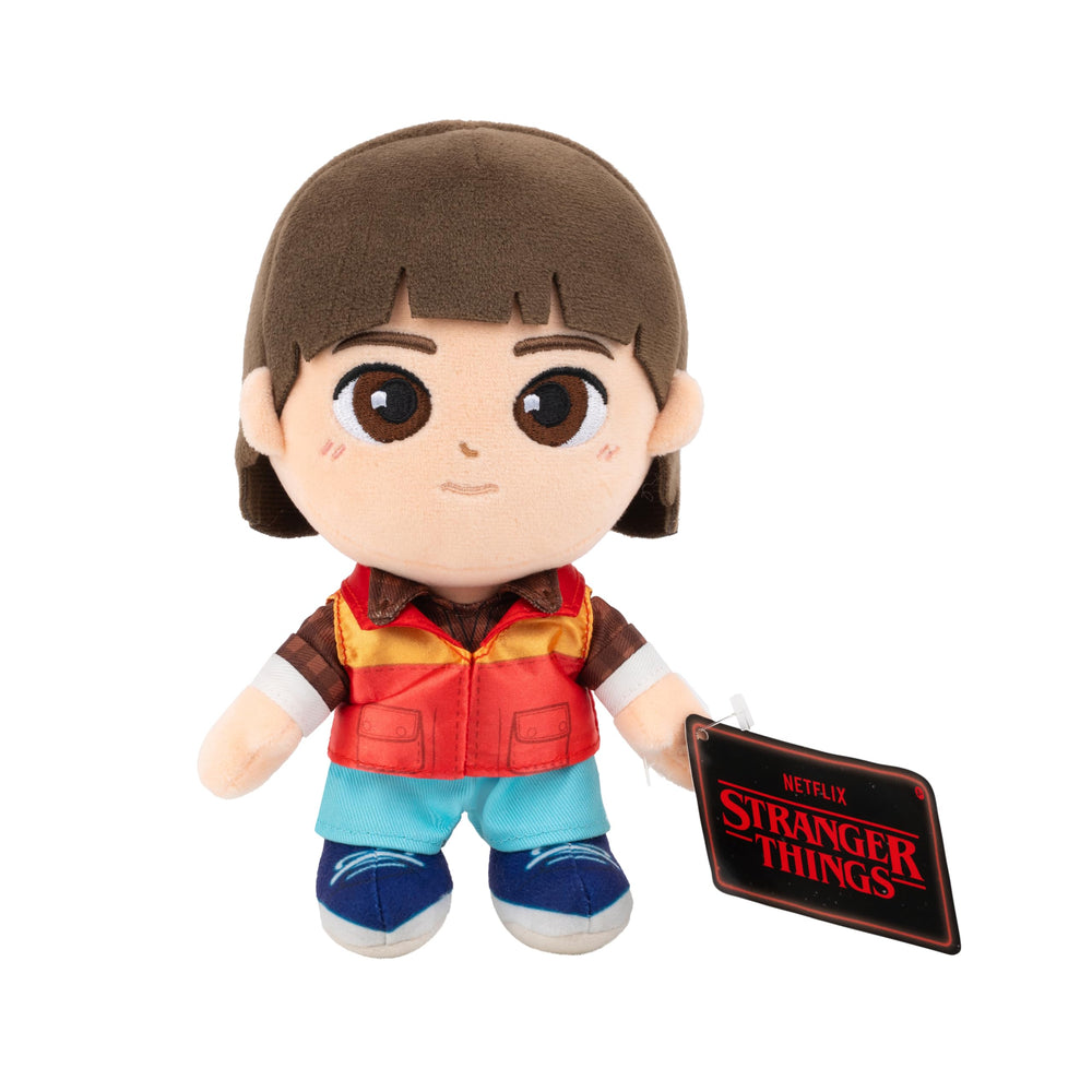 Jazwares Stranger Things Will Byers Plush features embroidery and authentic details for reliable play.
