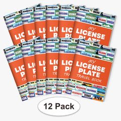 Jazzoo license plate game sticker collection image with vivid stickers for state-spotting.