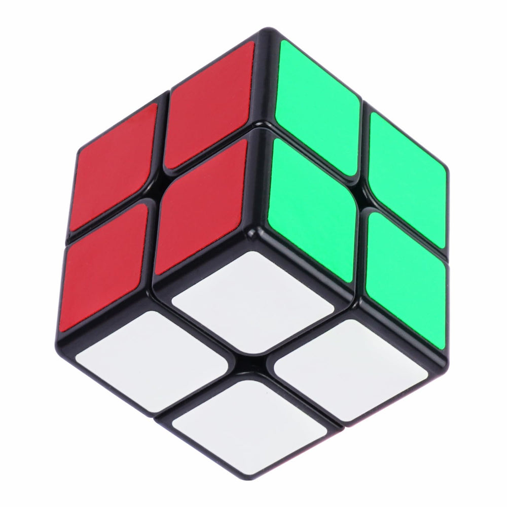 Jbpbslu 2x2 cube in black, front view, compact for desk play and travel
