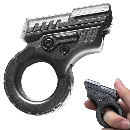 JC JIUCHUANG fidget gun metal close-up showing steel finish for focus