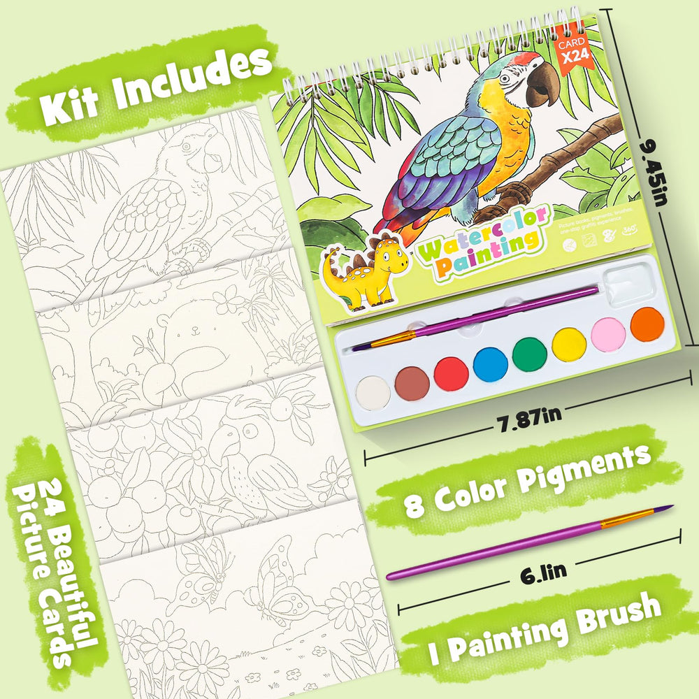 JCREN Paint with Water Books spine-top highlights easy access for mess-free crafting.