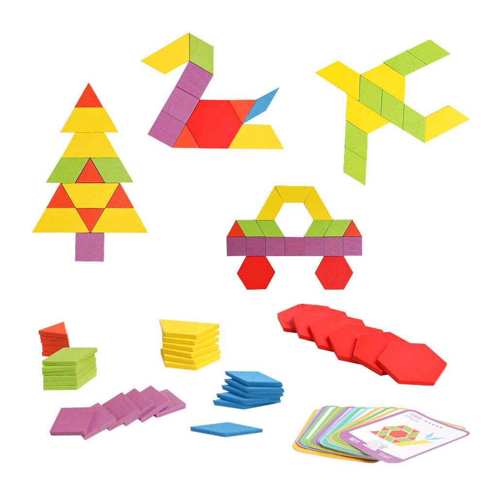 JCREN pattern blocks support focused hands-on learning during classroom or home play.