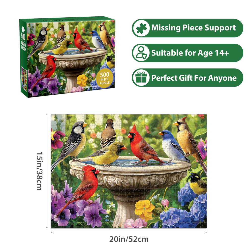 Jeacirio adults birds puzzle 500-piece, designed for seniors and friends.