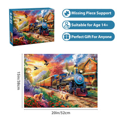 Jeacirio nature scene puzzle with flowers and mountains inspires focus.