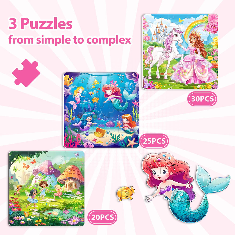 Jeacirio Princess Mermaid Puzzles imaginative mermaid scene sparks storytelling.