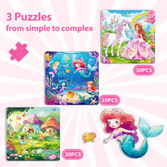 Jeacirio Princess Mermaid Puzzles imaginative mermaid scene sparks storytelling.