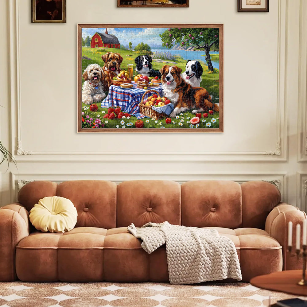 Jeacirio puzzle wall decor, finish becomes ready-to-hang art