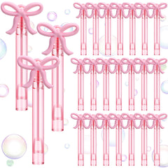 JellyArch pink bow bubble wand with detachable silicone topper for party favors and gifts.