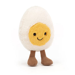 Jellycat Amuseables Boiled Egg Happy plush compact 5.5 inches tall.