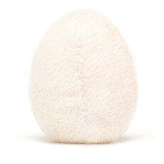 Jellycat Amuseables Boiled Egg Happy plush with a cheerful smile.