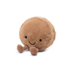 Jellycat Amuseables Chocolate Macaron plush adds cozy charm to playtime and nursery décor.
