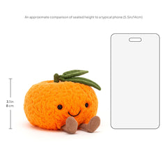 Jellycat Amuseables Clementine held in hand, perfect small plush gift.