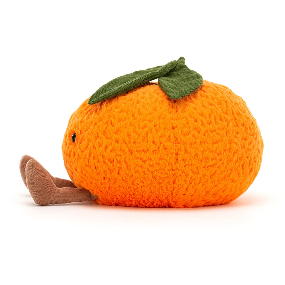Jellycat Amuseables Clementine textured peel detail for tactile exploration.