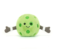 Jellycat Amuseables Sports Pickleball 3 side view, durable stuffed friend for imaginative play