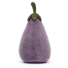 Jellycat Aubergine plush features a beany bottom for stable seating.