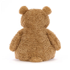 Jellycat Bartholomew Bear measures 10 inches for portable cuddles