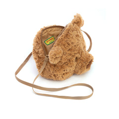 Soft honey-brown fur and cinnamon nose add tactile charm for everyday carry.