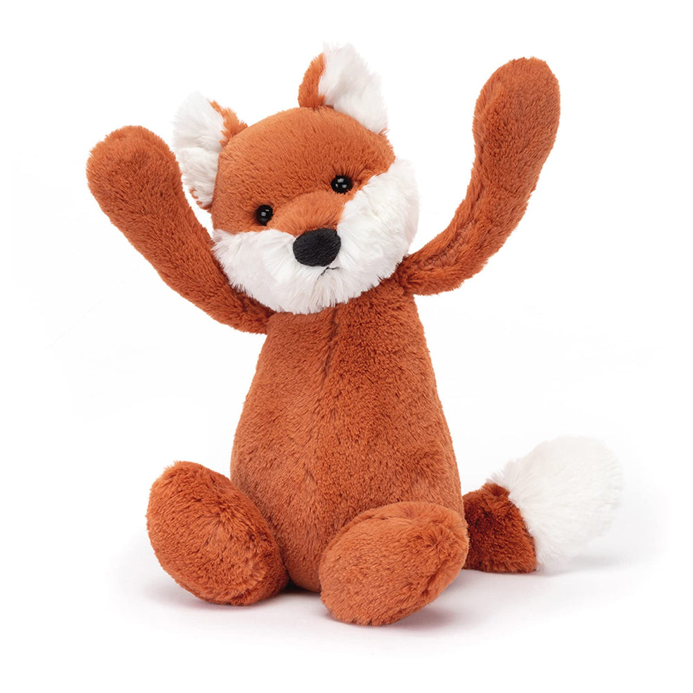 Jellycat Bashful Fox Cub soft ginger fur for comforting snuggles