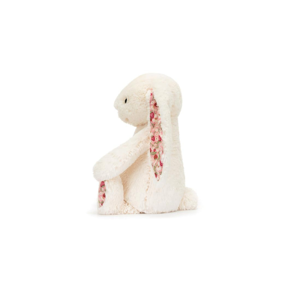 Jellycat Blossom Cream Bunny Berry Original close-up nose detail adds charm for photos