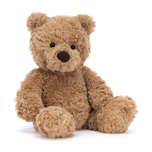 Jellycat Bumbly Bear small front view inviting cuddles and classic teddy appeal