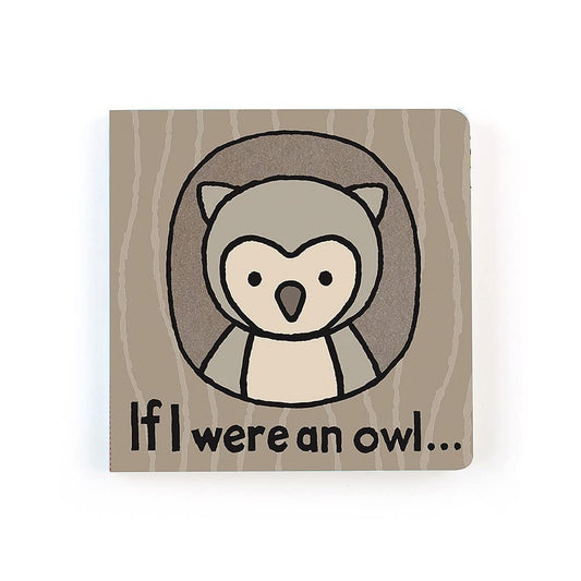 Jellycat If I Were an Owl board book cover with bright colors for baby sensory play.