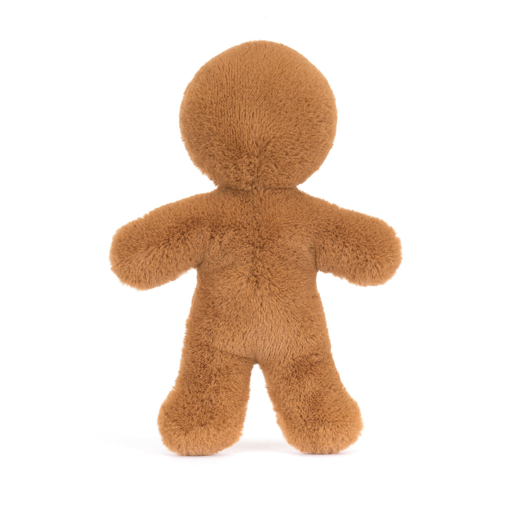 Jellycat Jolly Gingerbread Fred in soft cinnamon fur is perfect for snuggling.
