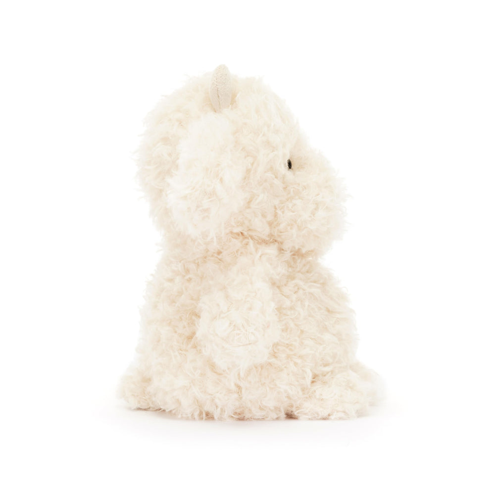 Jellycat Little Goat shows pebble hooves for gentle play and hugs.