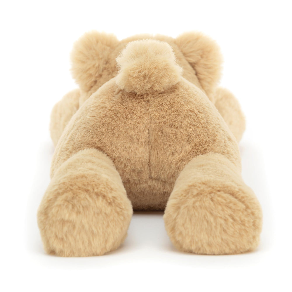 Jellycat Smudge Bear ready to hug, perfect for comforting companions at bedtime.