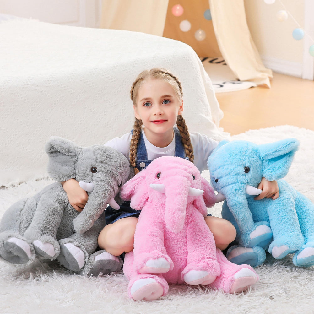JellyMallow elephant weighted plush travel-ready companion for on-the-go comfort.