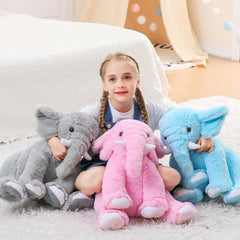 JellyMallow elephant weighted plush travel-ready companion for on-the-go comfort.