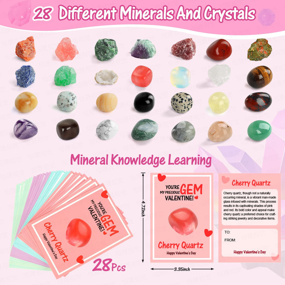 JELMOK bulk set includes 28 mineral stones to boost hands-on learning.