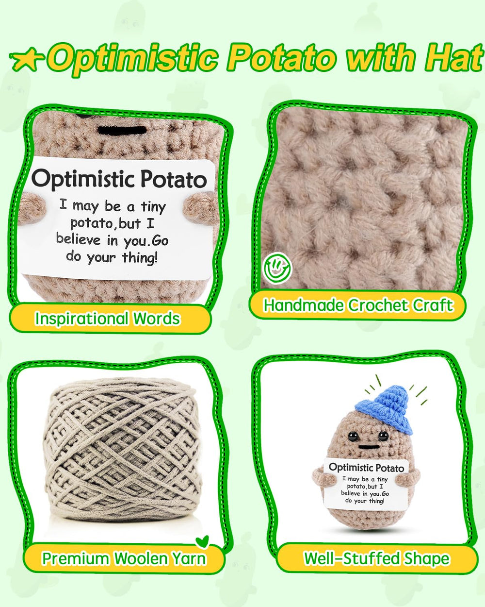 JELUTAR Mini Funny Potato with card, ready to gift and lift spirits.