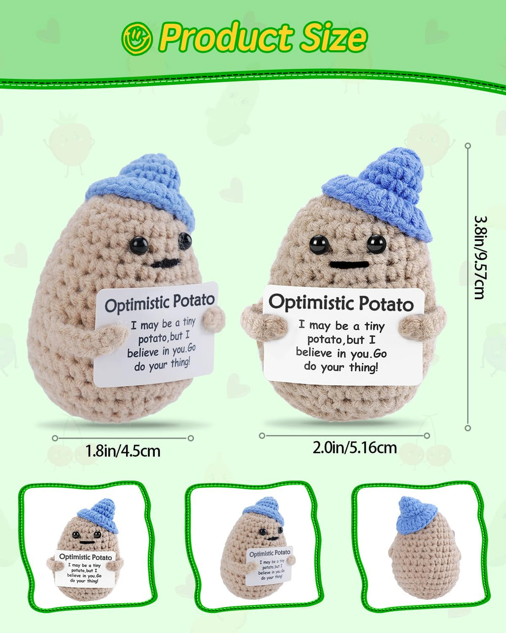 JELUTAR potato doll in bag, portable cheer for travel or on-the-go.