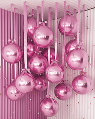 Jenaai pink 22-inch foil balloon for ceiling decor, adding instant party sparkle.
