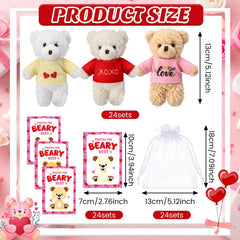 Jenaai teddy bear with greeting card, ready for gifting.