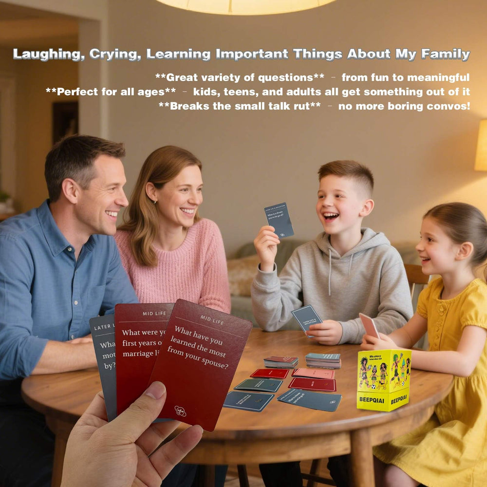 Jendfert BHTPOK150 conversation prompts inviting sharing of memories and moments.