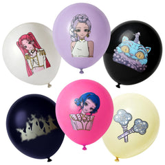 JenJen Tradition Demon Movie Hunter balloons 12-inch set for vibrant anime themed birthdays and photo backdrops.