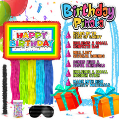 Jergrim Birthday Piñata opening area enables quick candy filling.