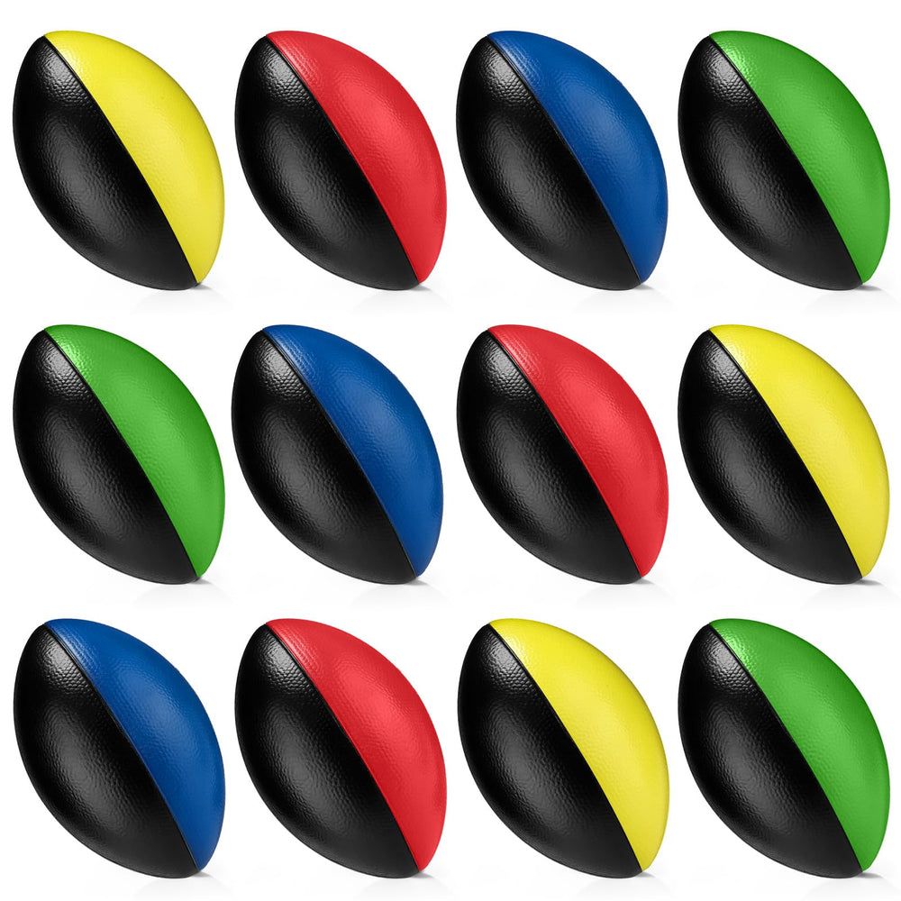 Jerify 12-pack mini foam footballs with spiral design for easy grip