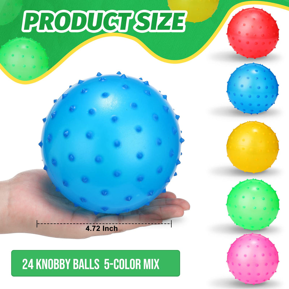 Jerify knobby ball yellow 4.72-inch for sensory play and group games.