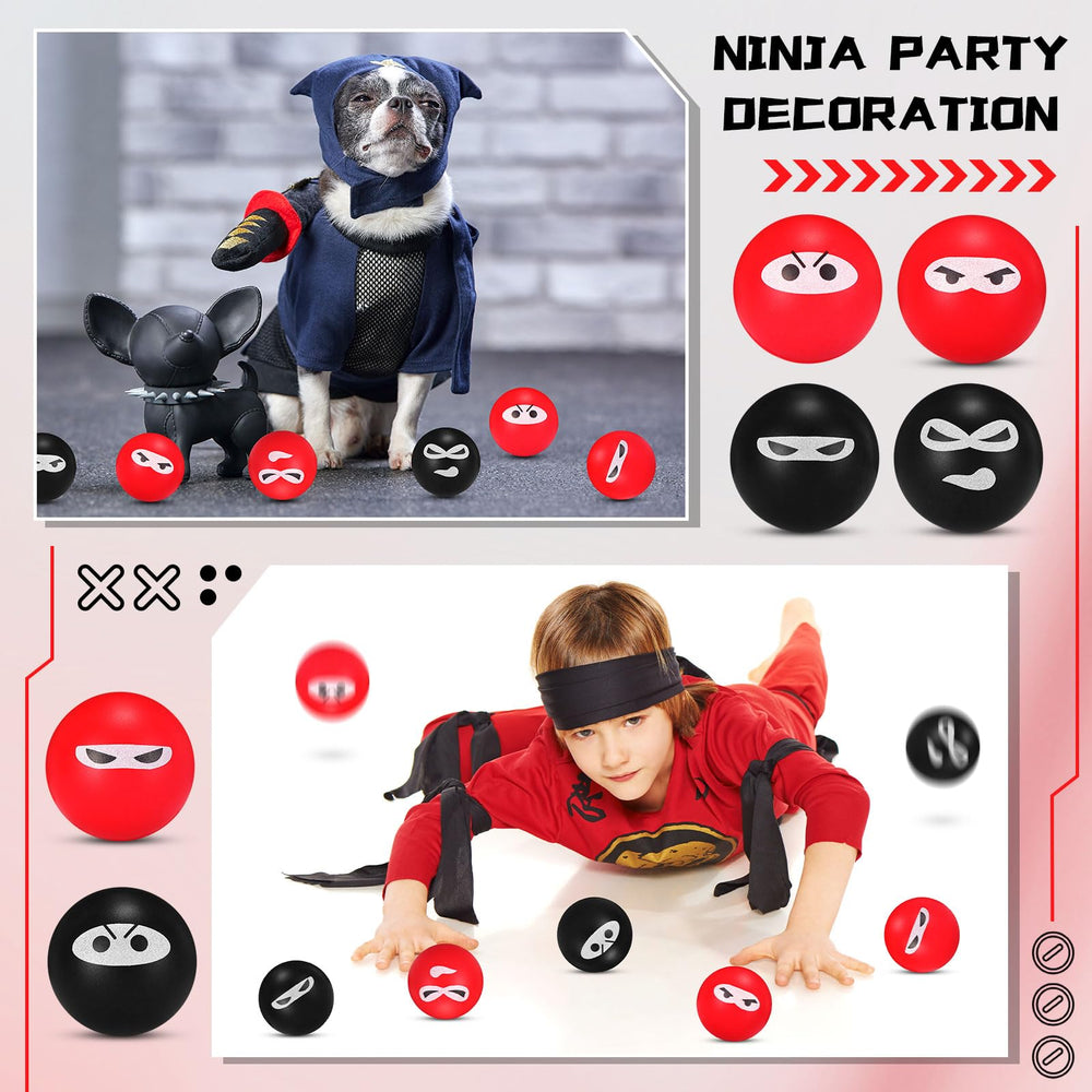 Jerify Ninja stress balls with four expressions for varied mood relief.
