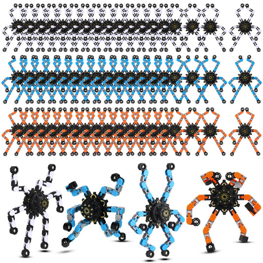 Jerify transformable chain robot toy held in hand for tactile focus and calm moments