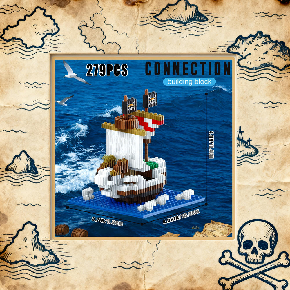 JESGO 5 Mini Pirate Ship Polar Driver collectible charm for fans