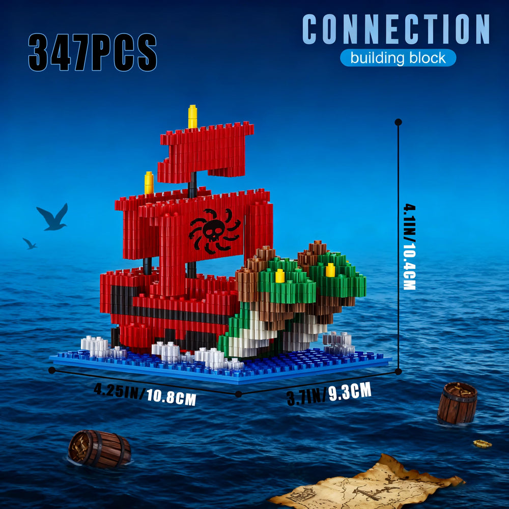 JESGO 5 Mini Pirate Ship Snake Princess intricate desk art details