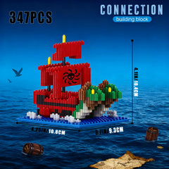 JESGO 5 Mini Pirate Ship Snake Princess intricate desk art details