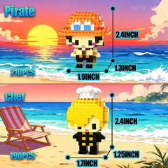 JESGO going merry ship mini-set captured in brick headz style.
