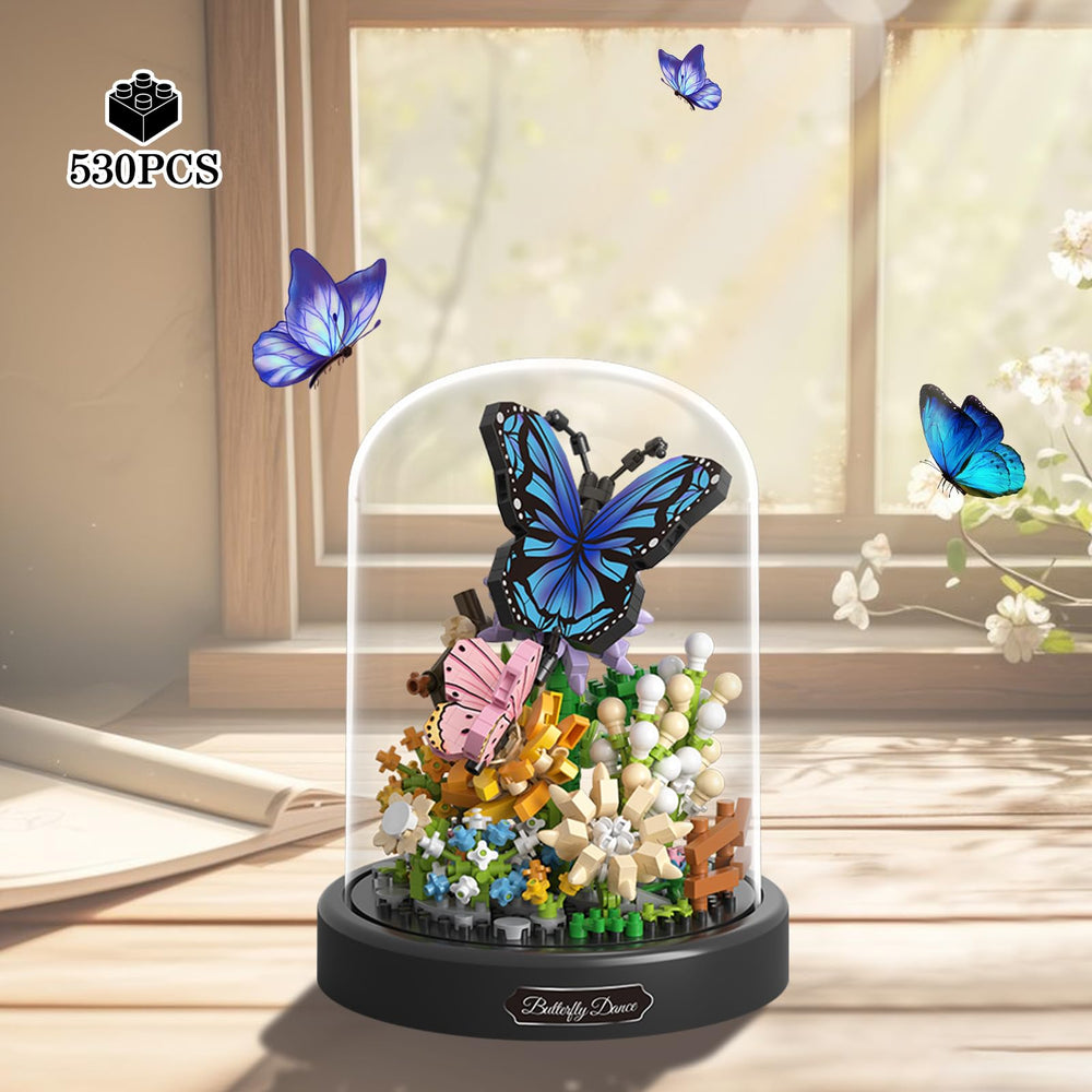 JESGO miniature butterfly and rose bouquet close up for display